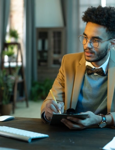 Image of man on computer