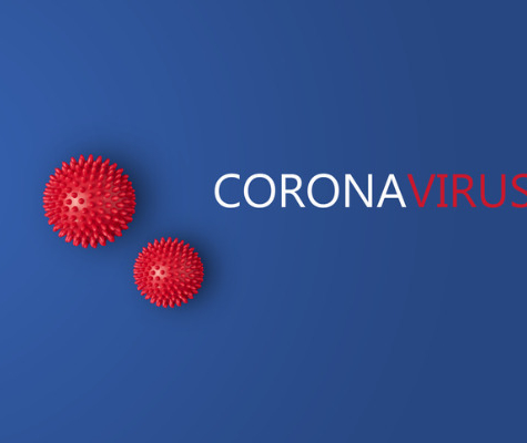 Graphic image that reads Corona Virus